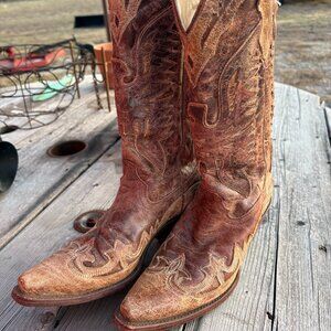 Corral Womens Crackle Distressed Boot R2227 Size 7M